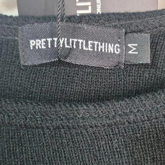 PrettyLittleThing Black Crew Neck Sweater – NWT Size Medium - Picture 3 of 4